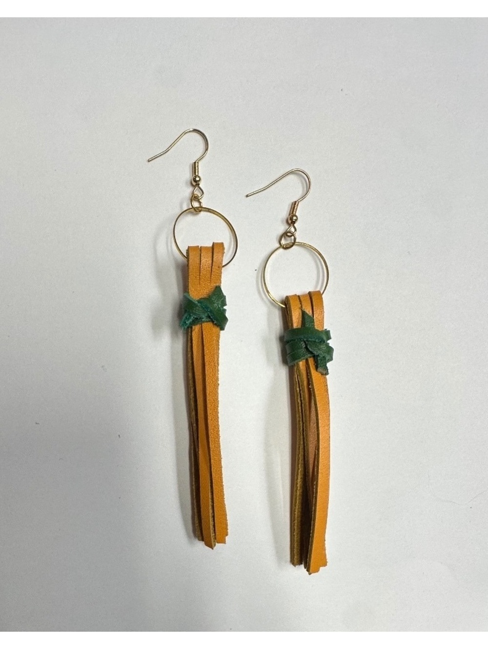Handmade leather earrings